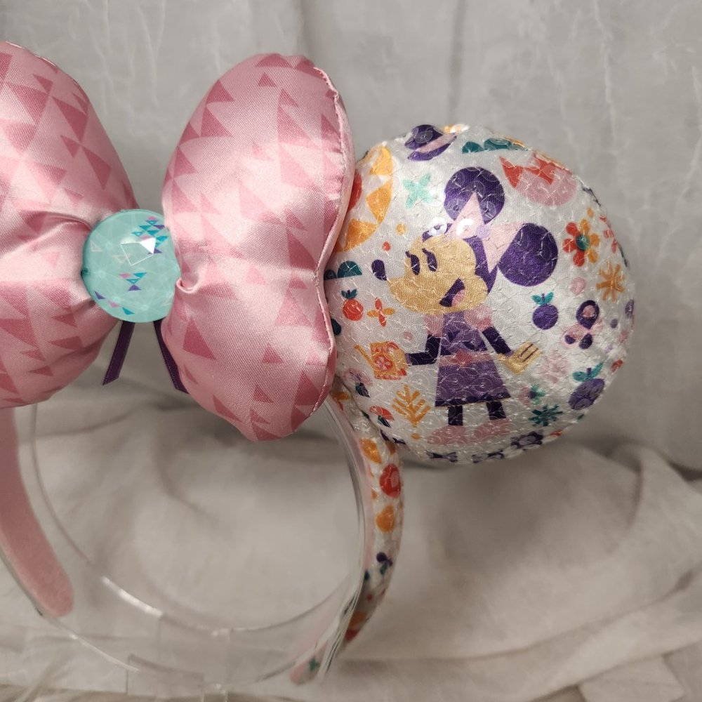 RARE 2017 Epcot's Flower and Garden Headband / Ears - Figment and Minnie - Picture 3 of 7